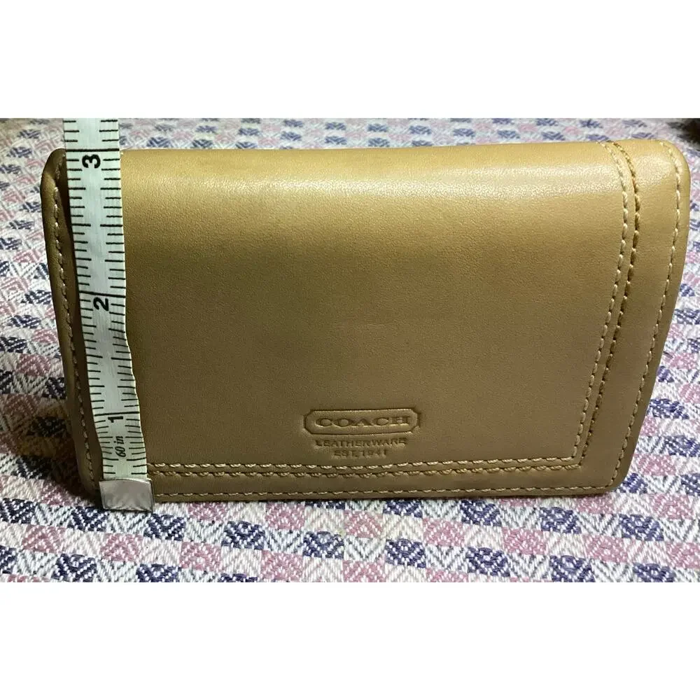 Coach flap card case/coin wallet